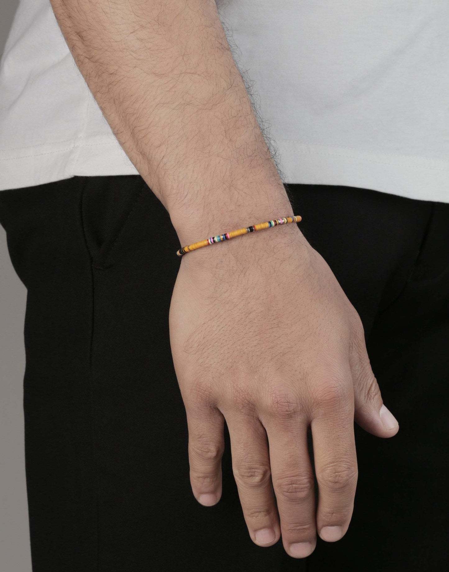 M. COHEN-Orange Ghanian Bracelet-SILVER