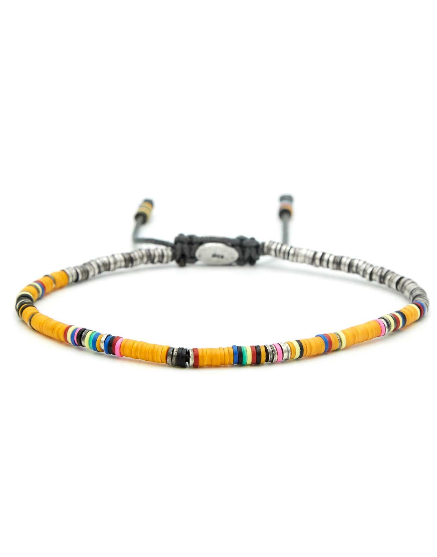 M. COHEN-Orange Ghanian Bracelet-SILVER