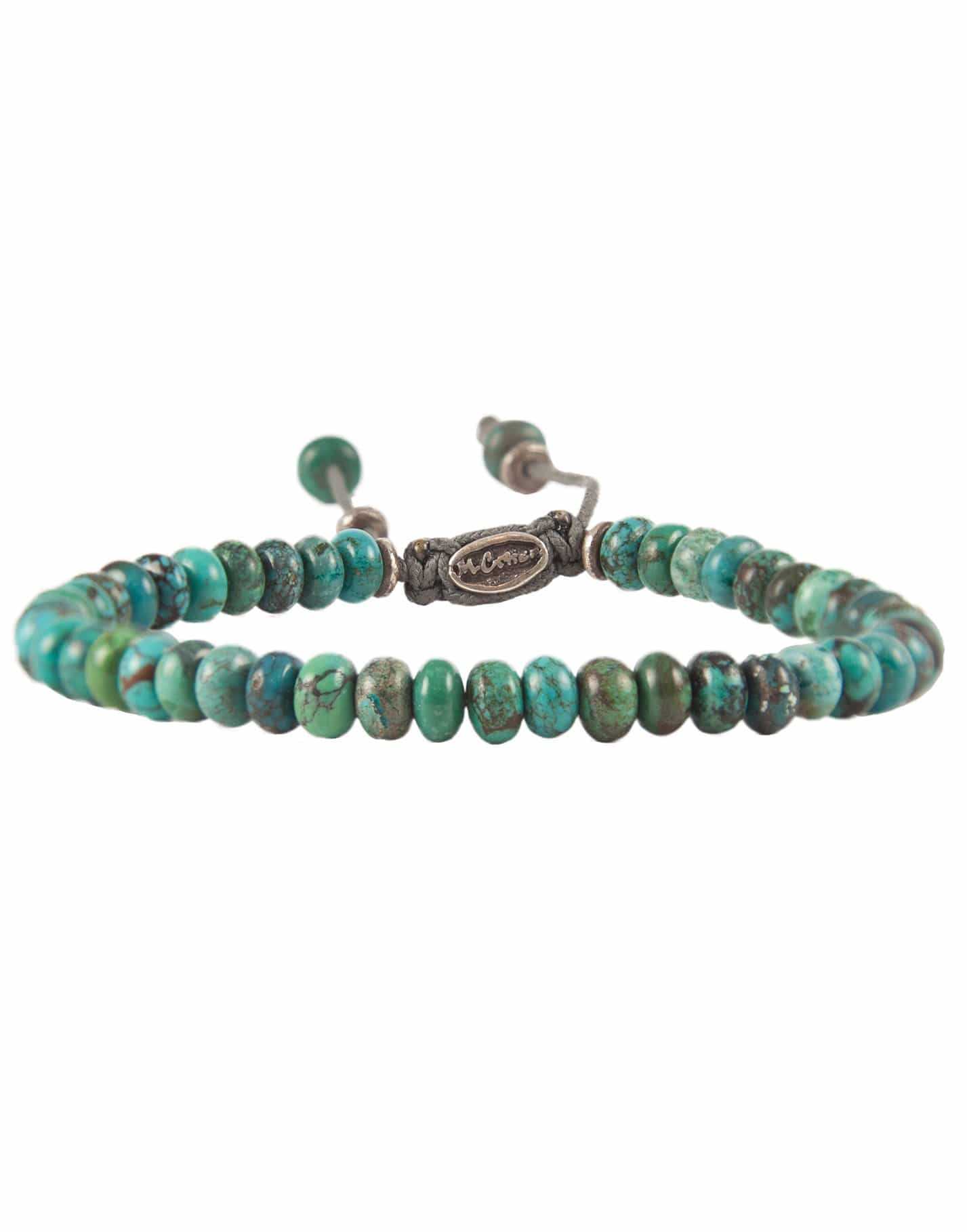 M. COHEN-Turquoise Stacked Bead Bracelet-SILVER