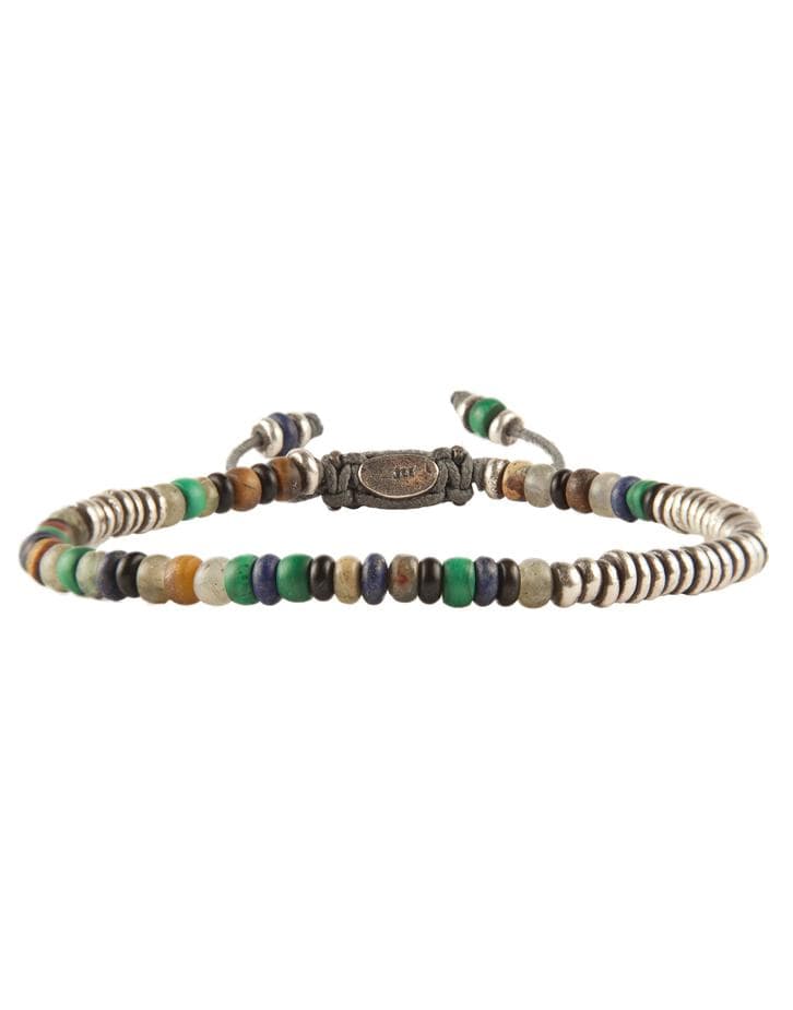 M. COHEN-Barneys Round Table Stacked Mini Mix Gemstone Bracelet-SILVER