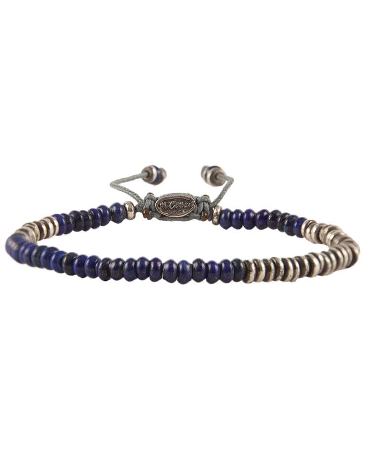 M. COHEN-Round Table Stacked Mini Lapis Bracelet-SILVER