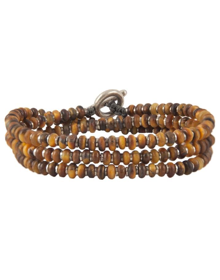 M. COHEN-Tigers Eye Axis Bracelet/Necklace-SILVER