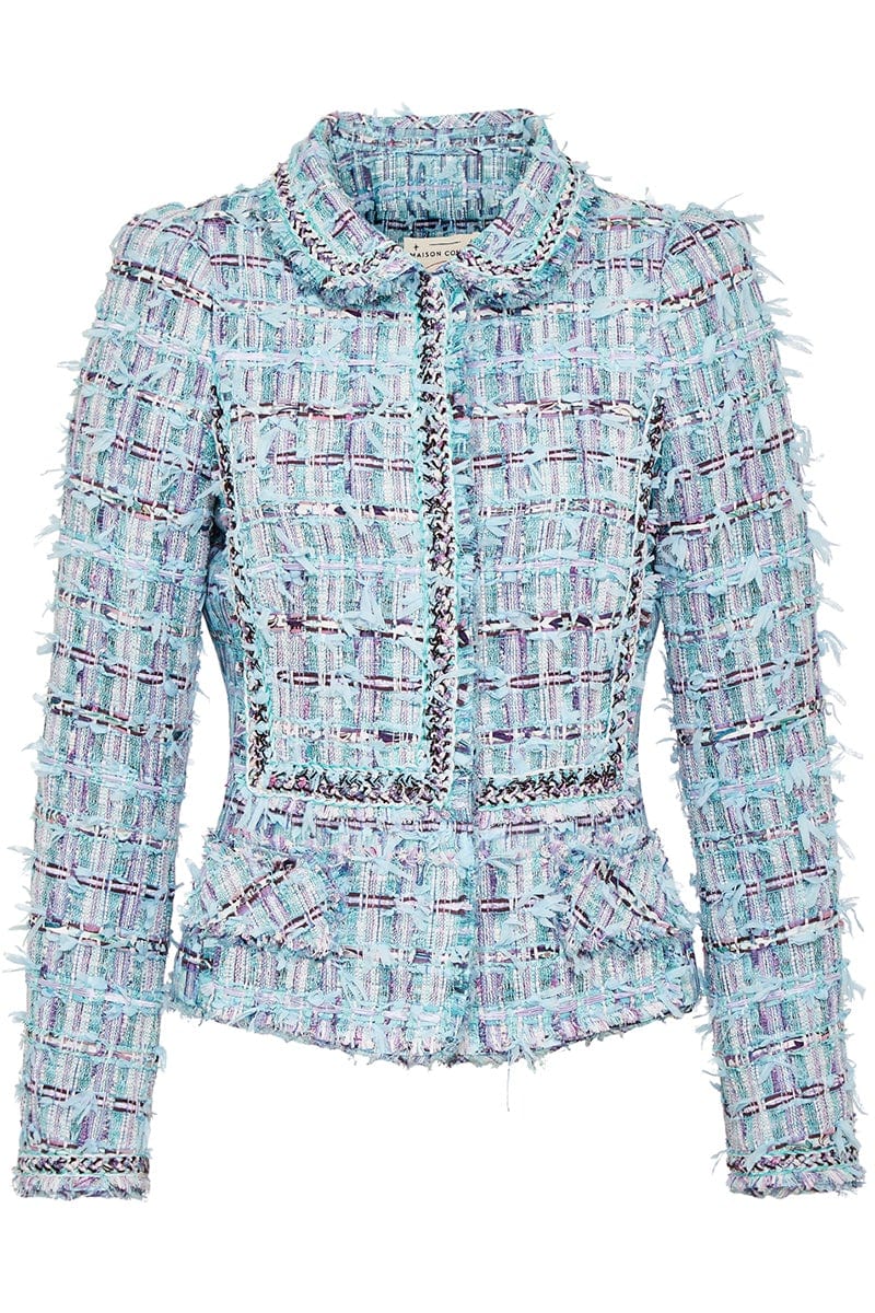 MAISON COMMON-Malhia Tweed Jacket-TEAL