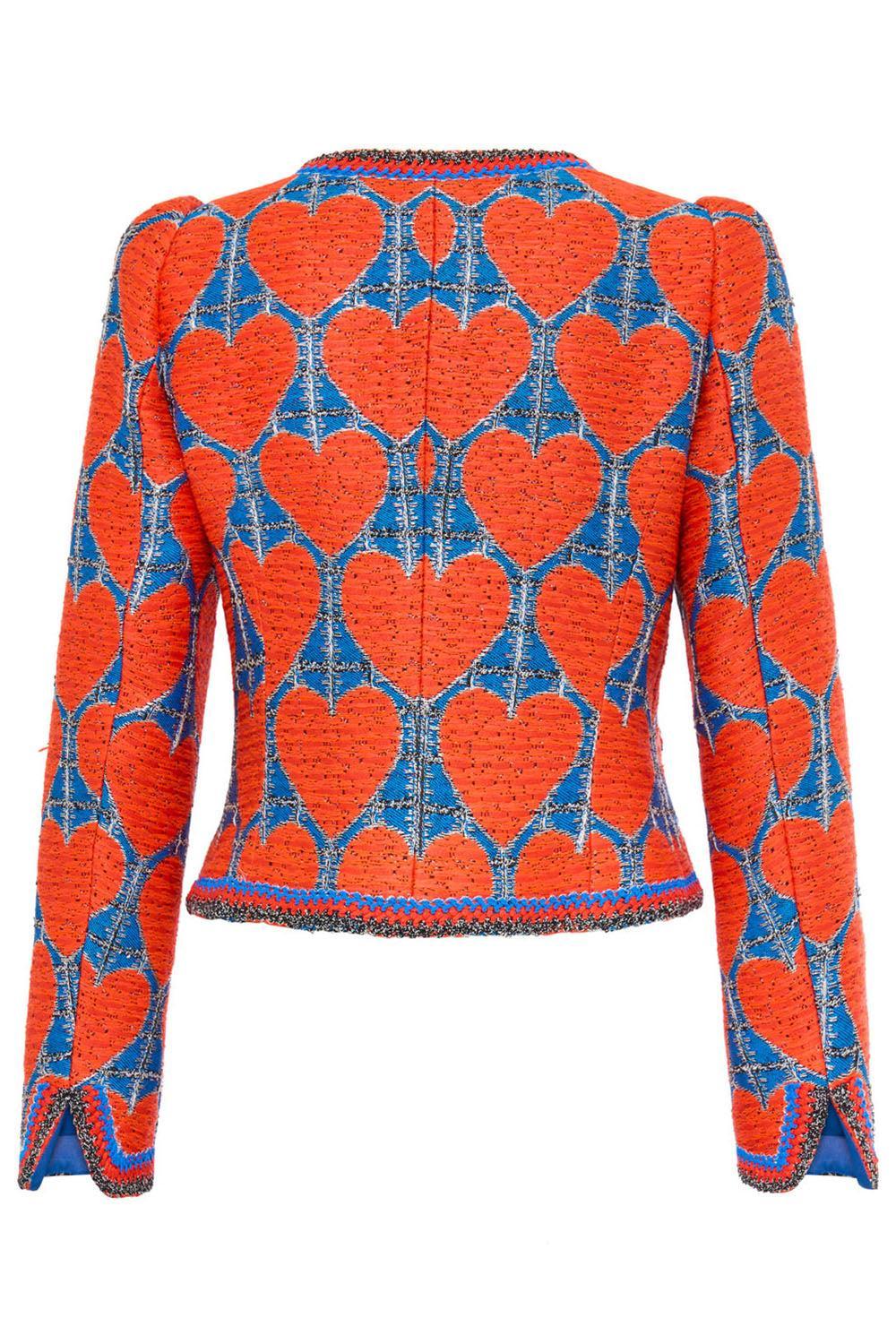 Heart Print Jacket-NOVELTY-34-CLOTHINGJACKETCROPPED-MAISON COMMON