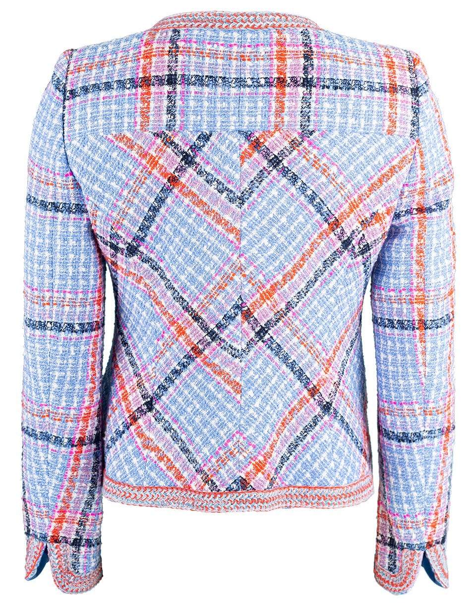 MAISON COMMON-Plaid Snap Front Jacket-