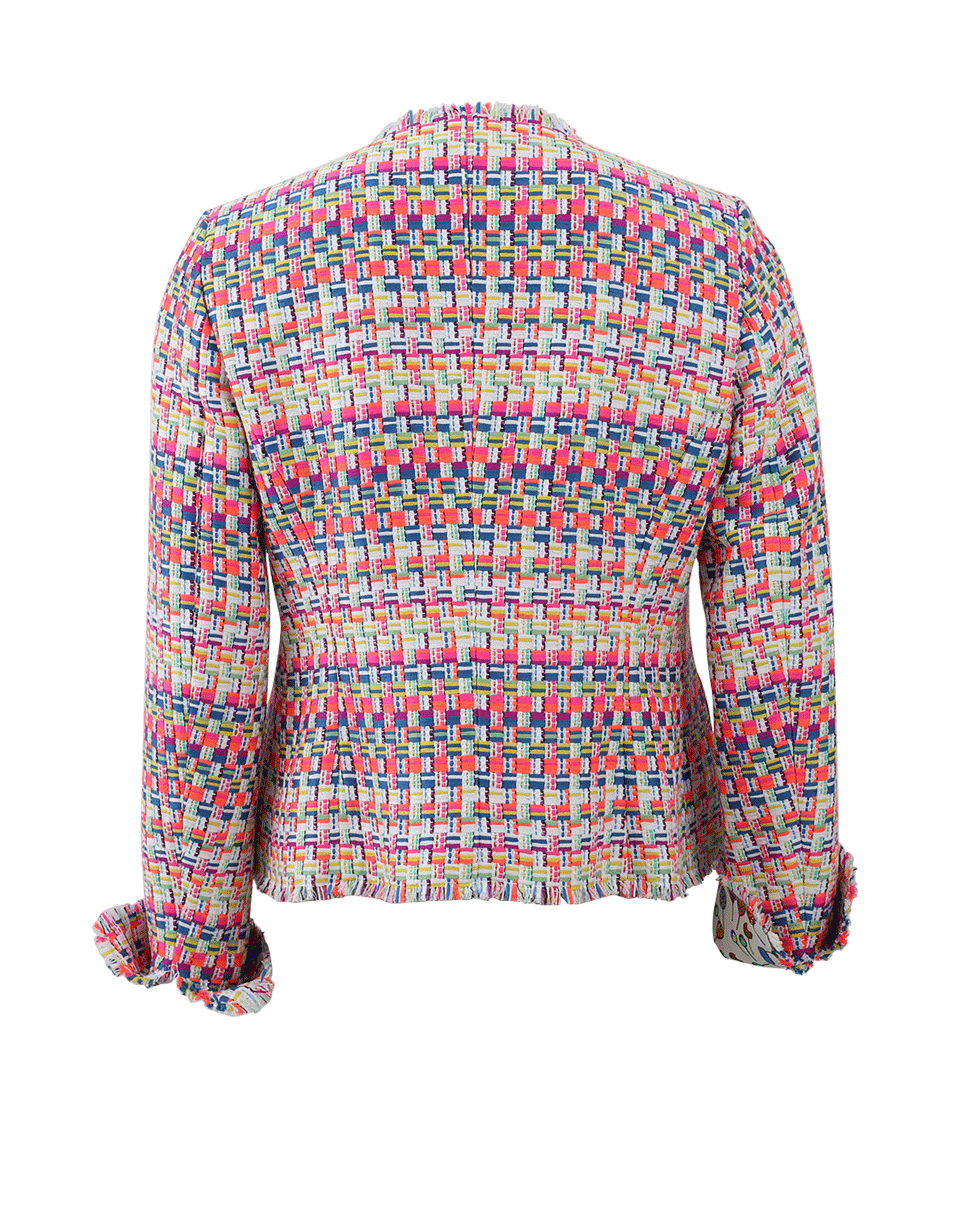 MAISON COMMON-Ribbon Tweed Jacket-WHT/MLTI