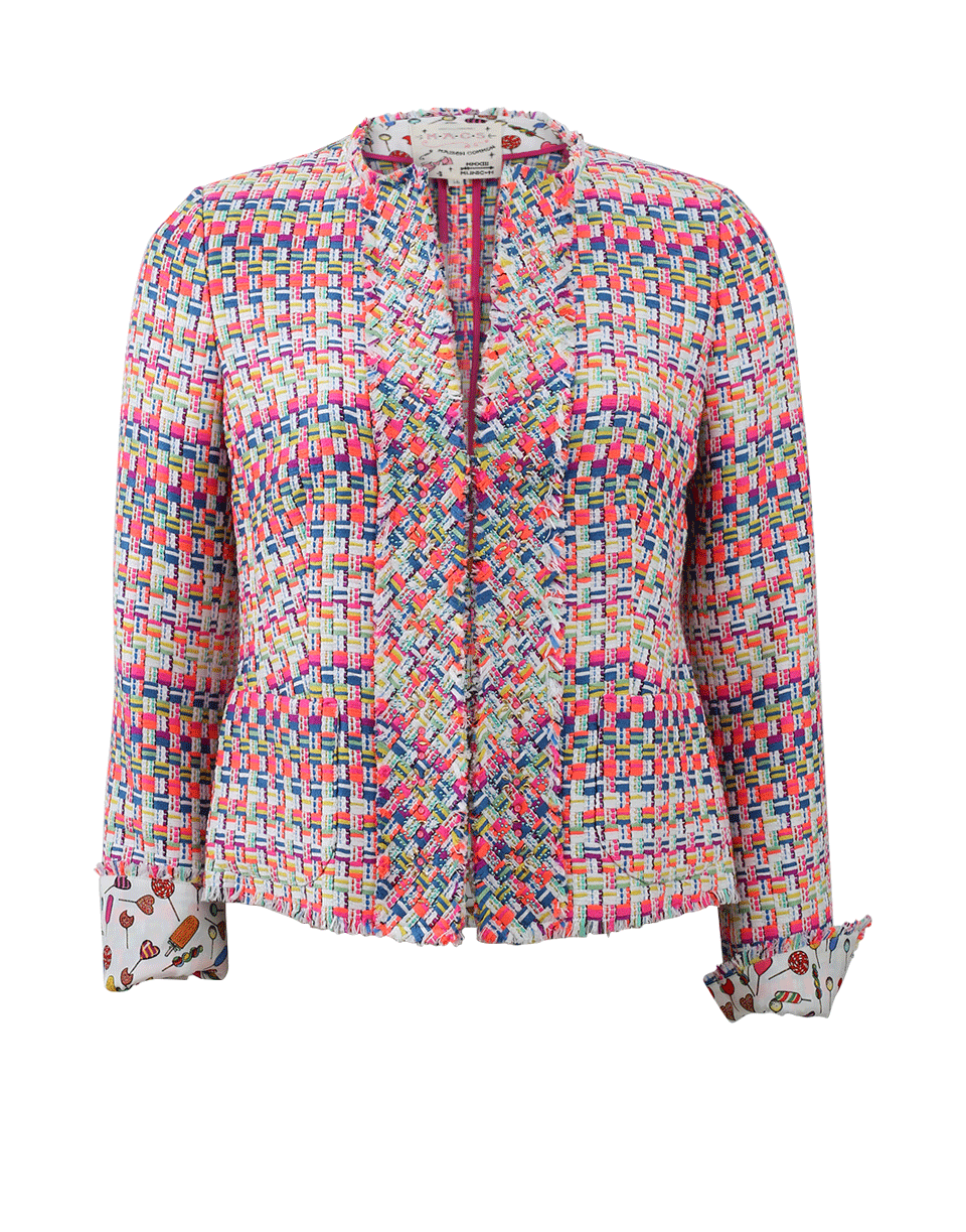 MAISON COMMON-Ribbon Tweed Jacket-WHT/MLTI