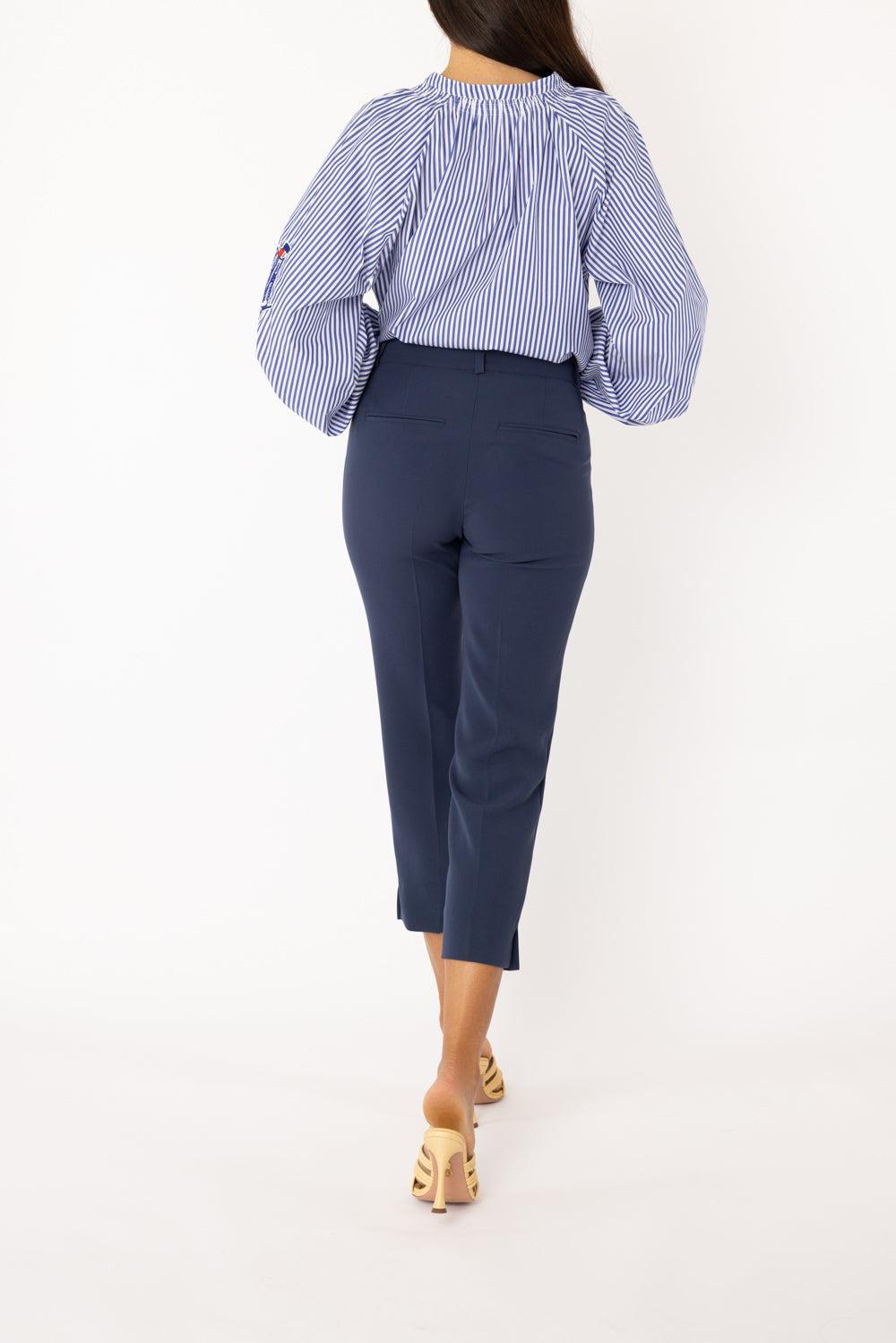 Signature Straight leg Pant-MARINE-36-CLOTHINGPANTCROPPED-MAISON COMMON
