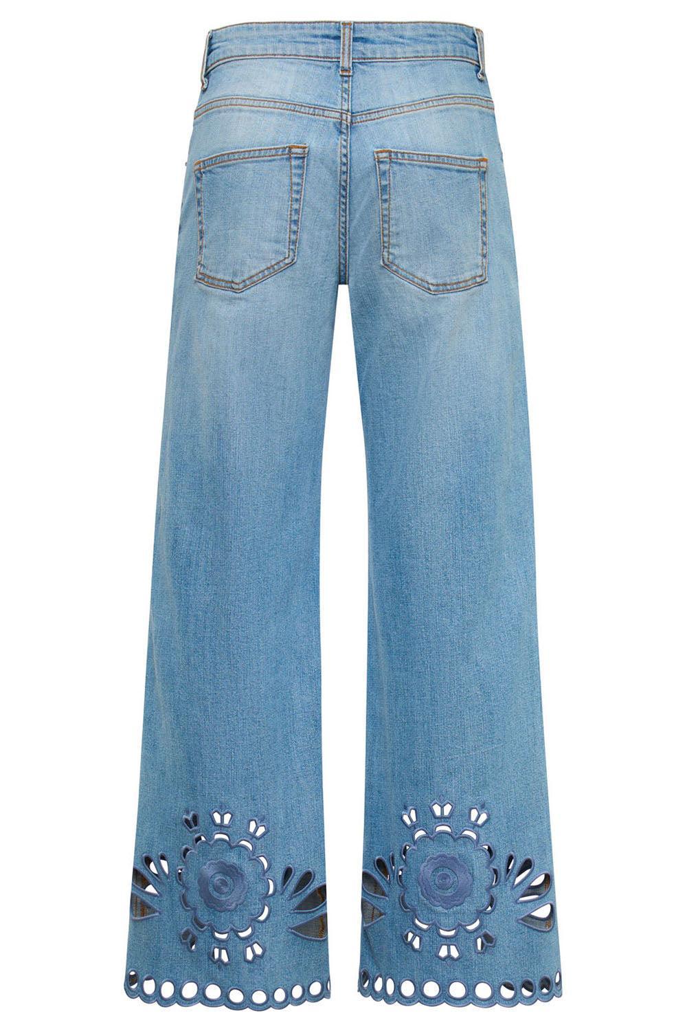 Hem Cutout Denim Pant-BLUE-34-CLOTHINGPANTDENIM-MAISON COMMON