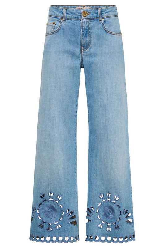 Hem Cutout Denim Pant-BLUE-34-CLOTHINGPANTDENIM-MAISON COMMON