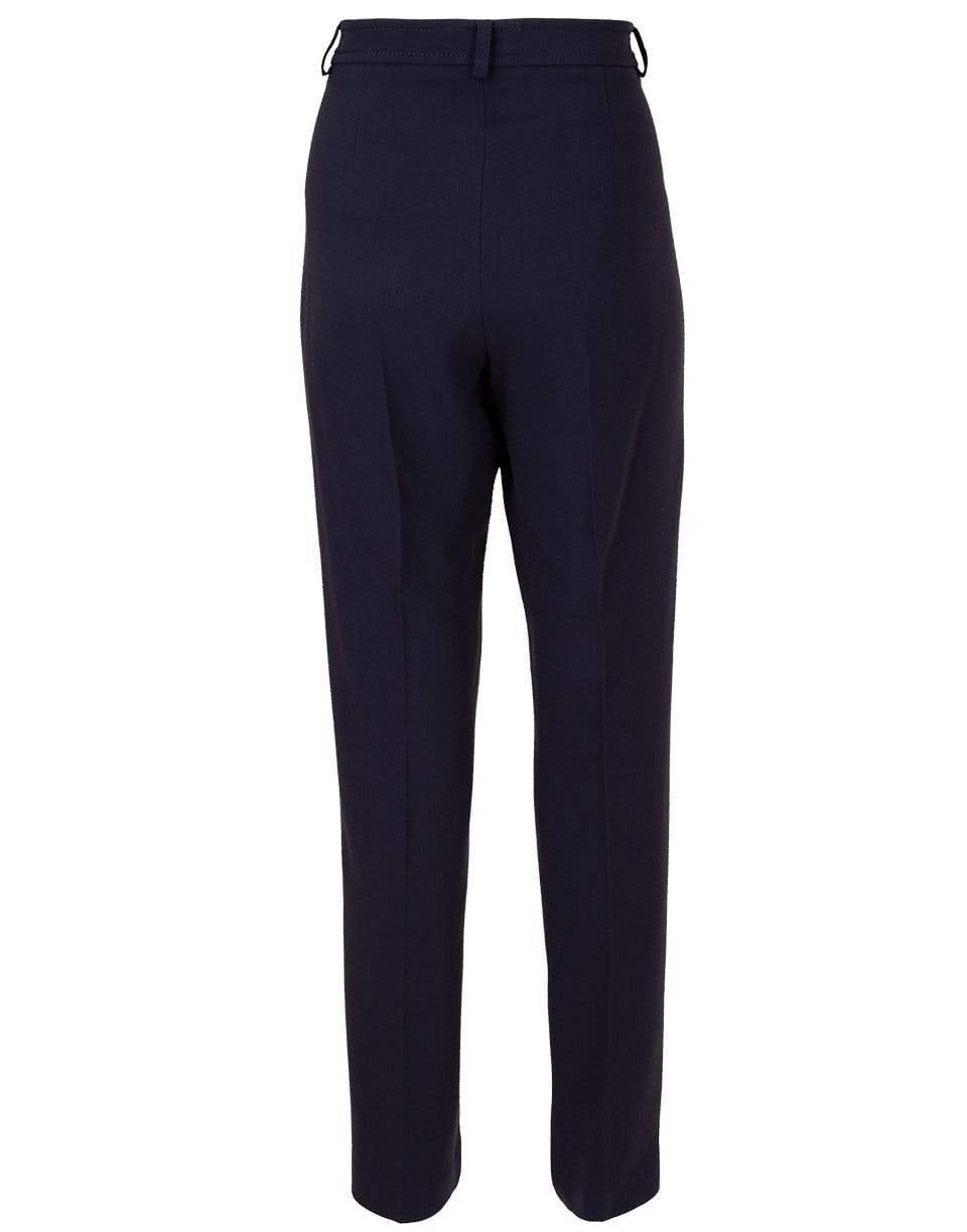 MAISON COMMON-Double Face Stretch Crepe Pant-NAVY