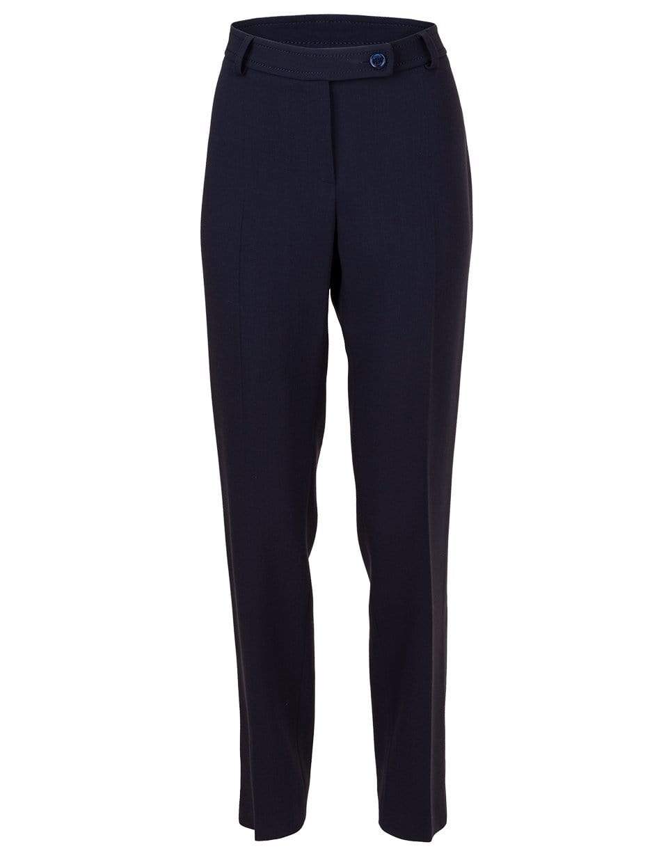 MAISON COMMON-Double Face Stretch Crepe Pant-NAVY