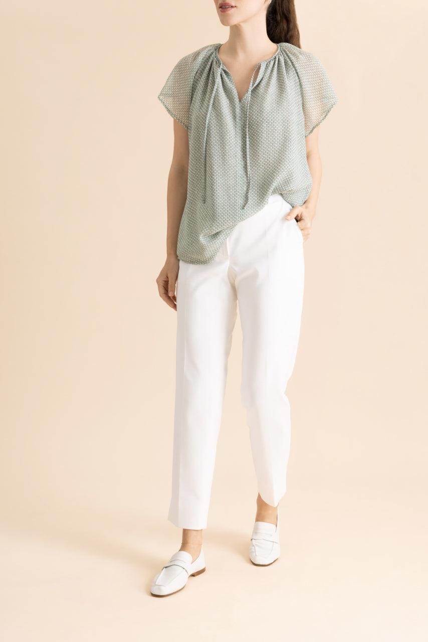 Tab Front Ankle Pant-WHITE-32-CLOTHINGPANTSLIM FIT-MAISON COMMON