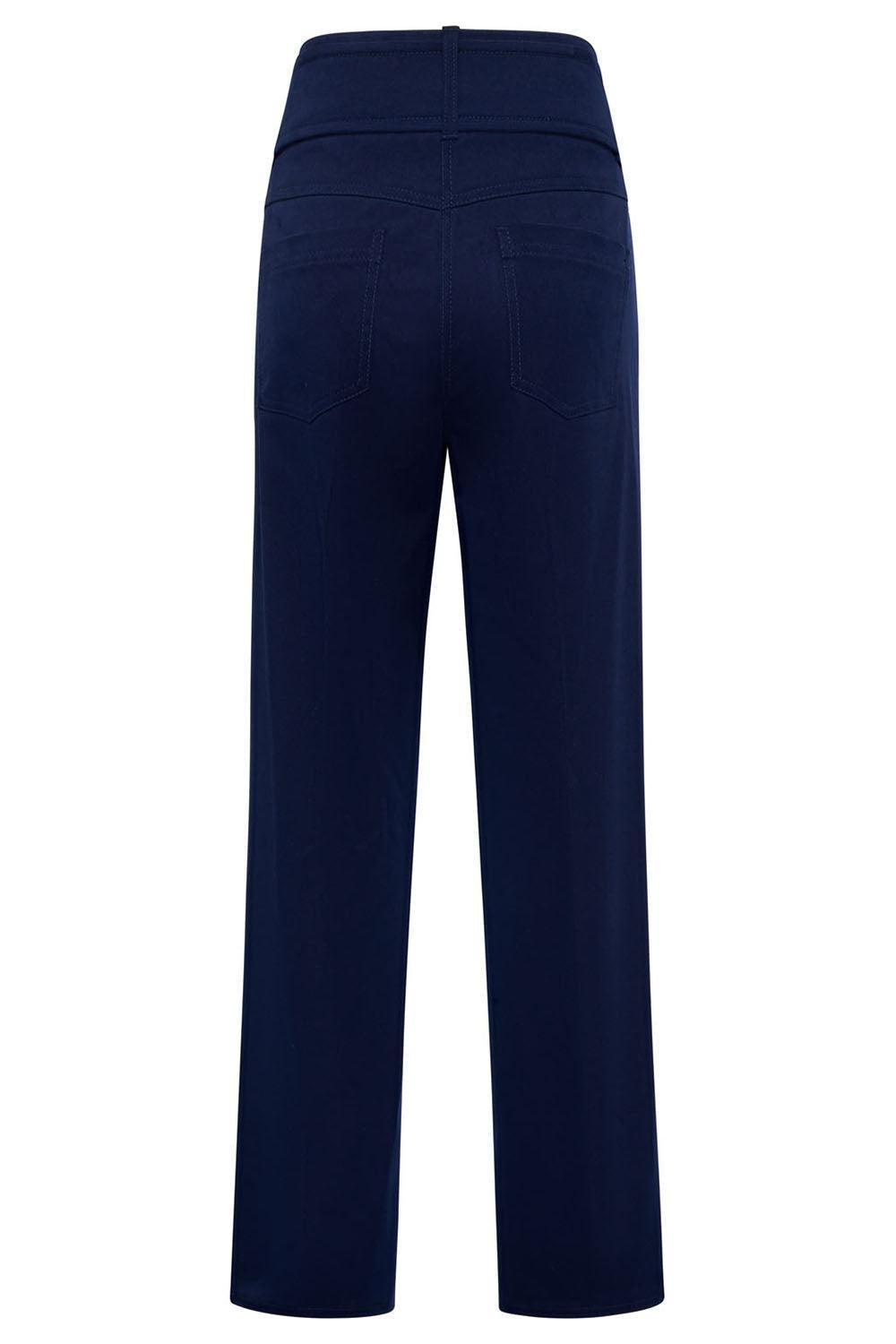 Belted Pant-BLUE-32-CLOTHINGPANTWIDE LEG-MAISON COMMON