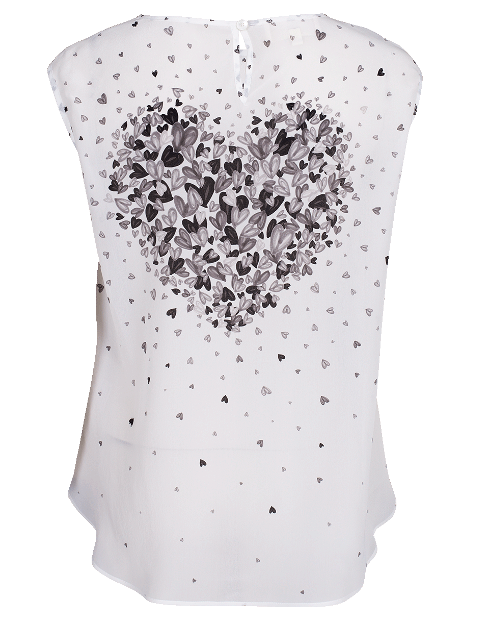 MAISON COMMON-Heart Print Blouse-IVRY/BLK