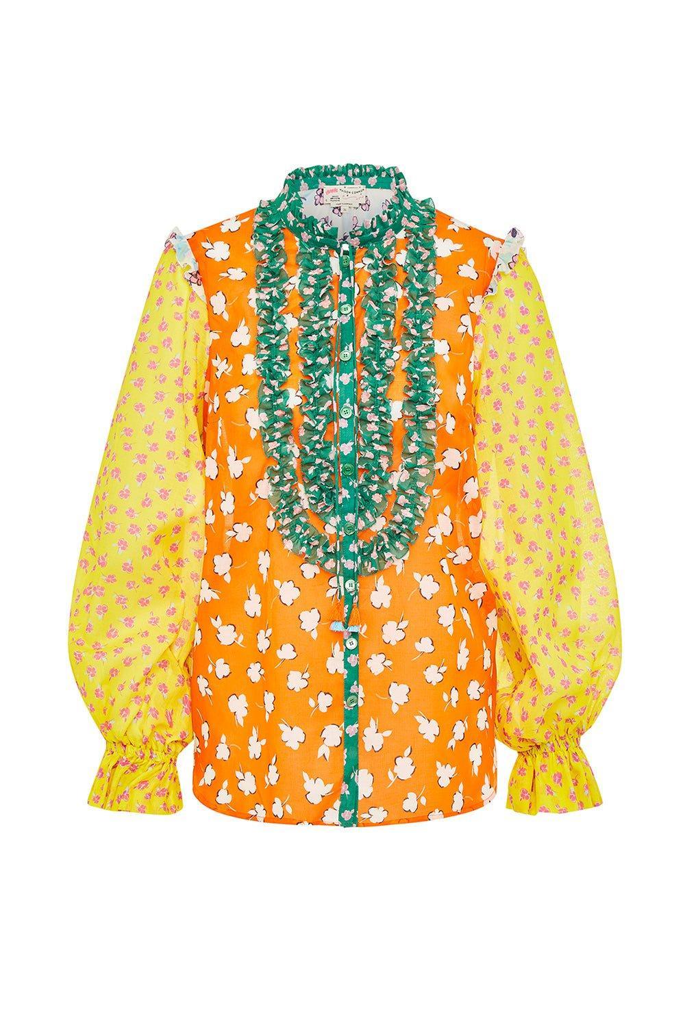 MAISON COMMON-Patchwork Blouse-MULTI