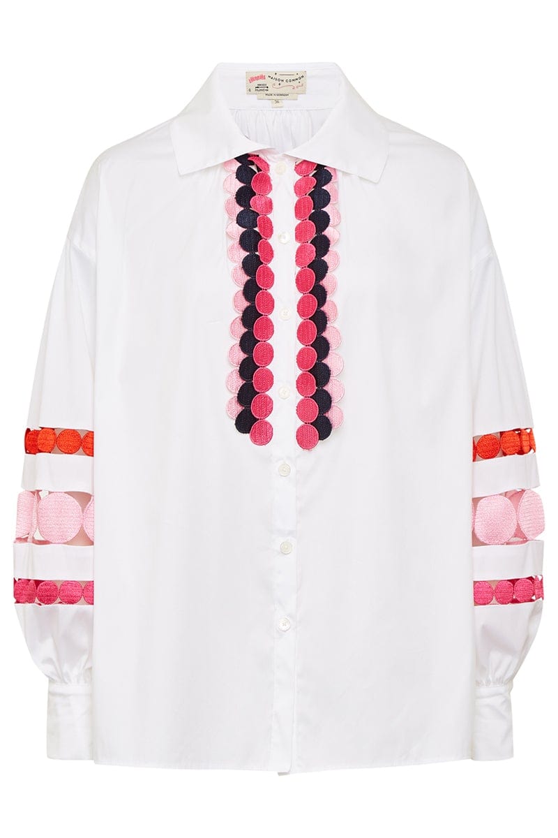 MAISON COMMON-Long Sleeve Tunic With Dot Detail-