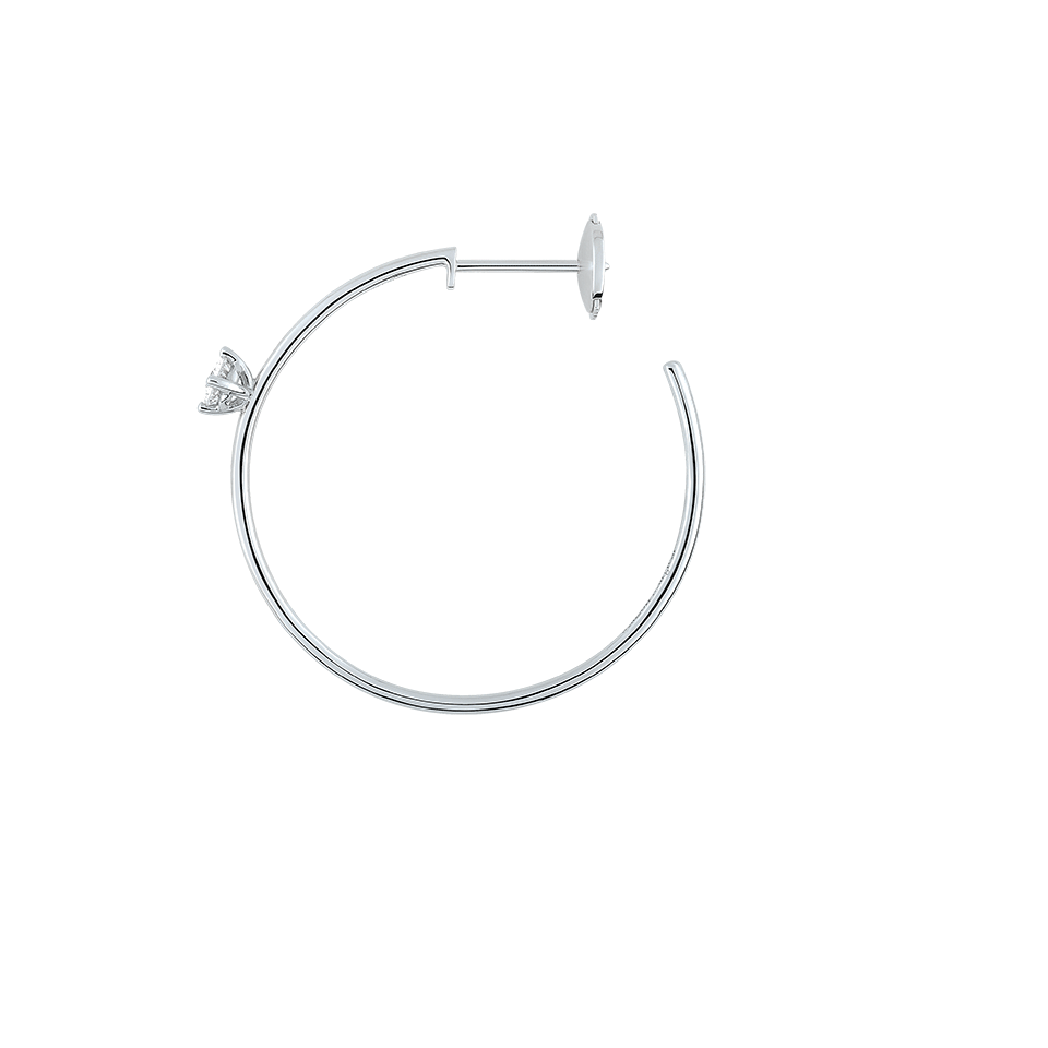 MAISON MARGIELA FINE-Entre Deux Diamond Single Hoop-WHITE GOLD
