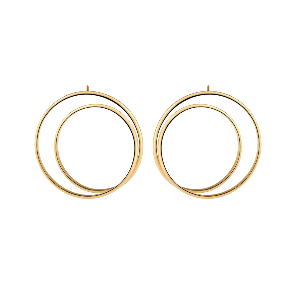 MAISON MARGIELA FINE-Anamorphose Twisted Half Round Earrings-YELLOW GOLD