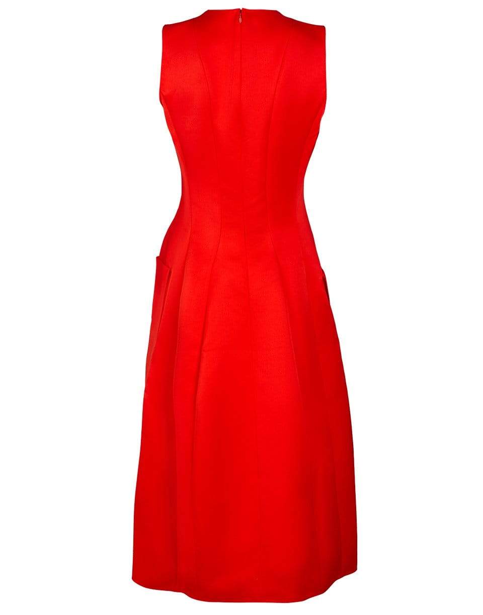 MAISON RABIH KAYROUZ-Red Sleeveless Crewneck Dress-