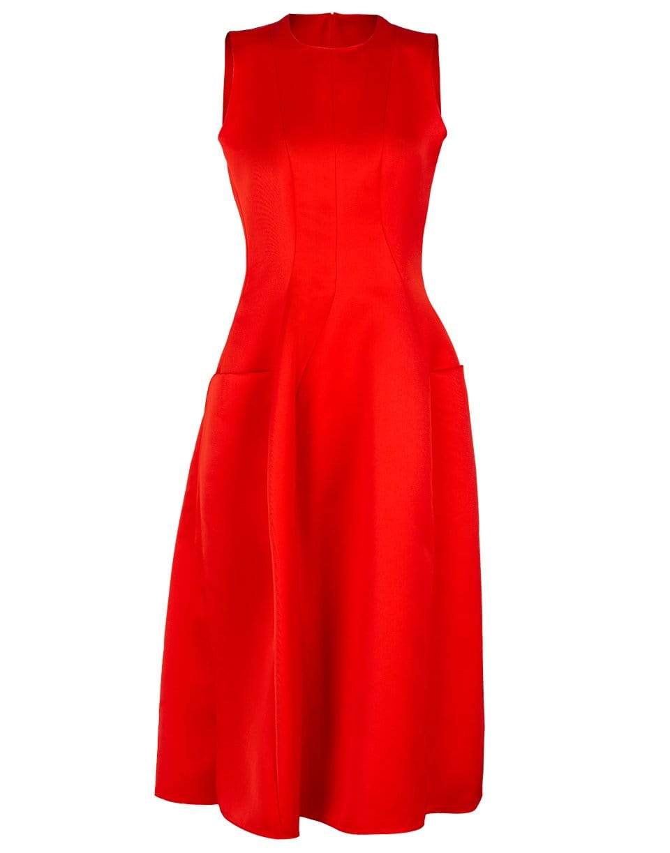MAISON RABIH KAYROUZ-Red Sleeveless Crewneck Dress-