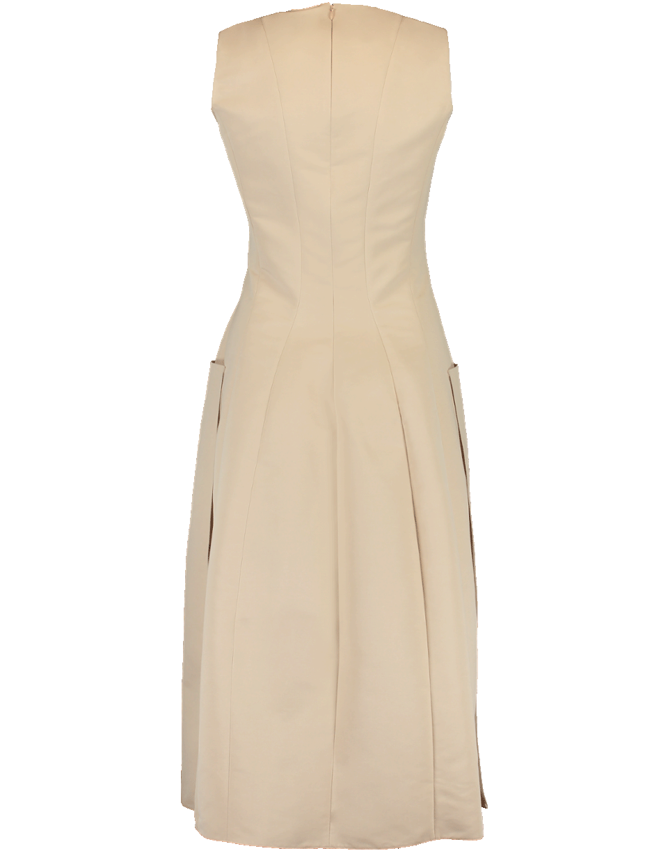 MAISON RABIH KAYROUZ-Sleeveless Crewneck Faille Dress-