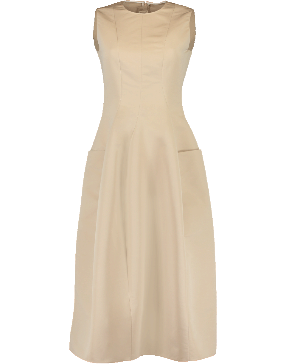 MAISON RABIH KAYROUZ-Sleeveless Crewneck Faille Dress-