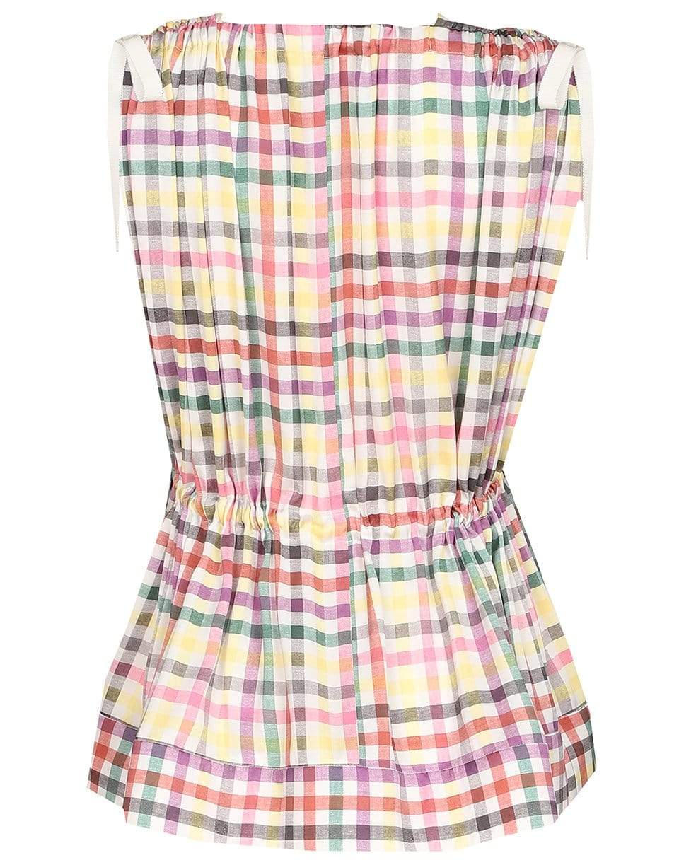 MAISON RABIH KAYROUZ-Deep V-Neck Tie Waist Top-