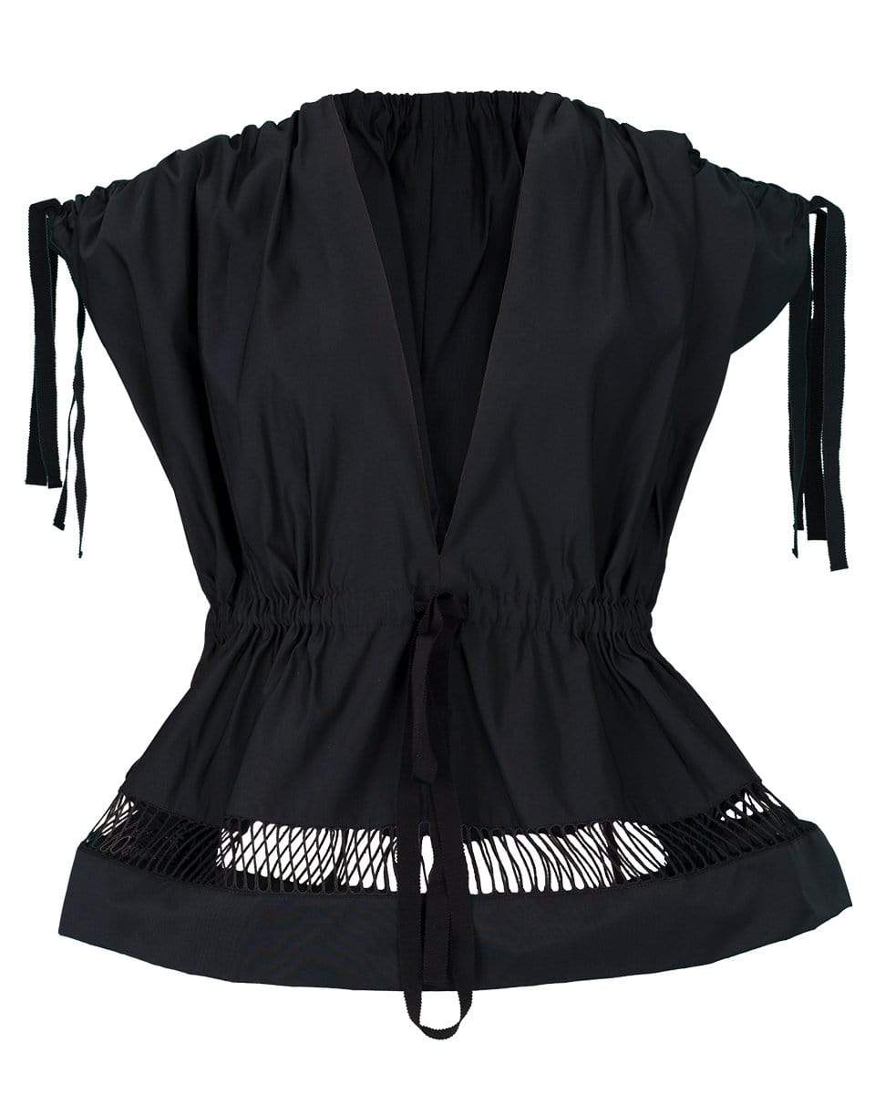 MAISON RABIH KAYROUZ-Faille Peplum Gathered Top-