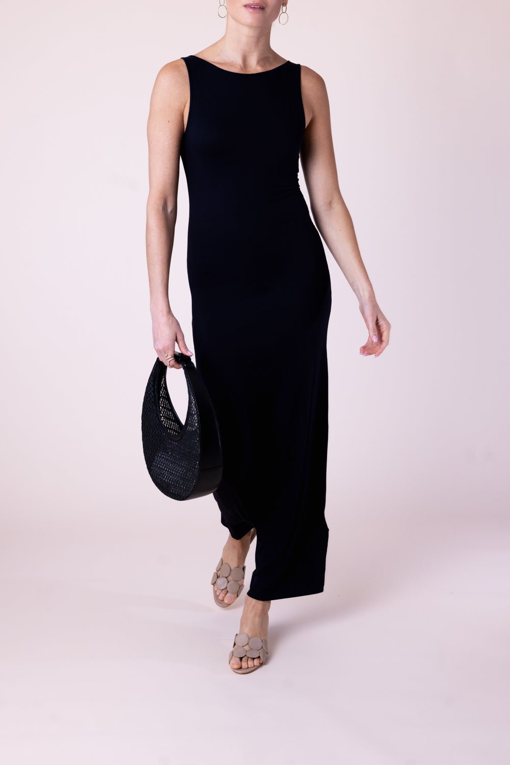 MAJESTIC FILATURES-Boatneck Maxi Dress-