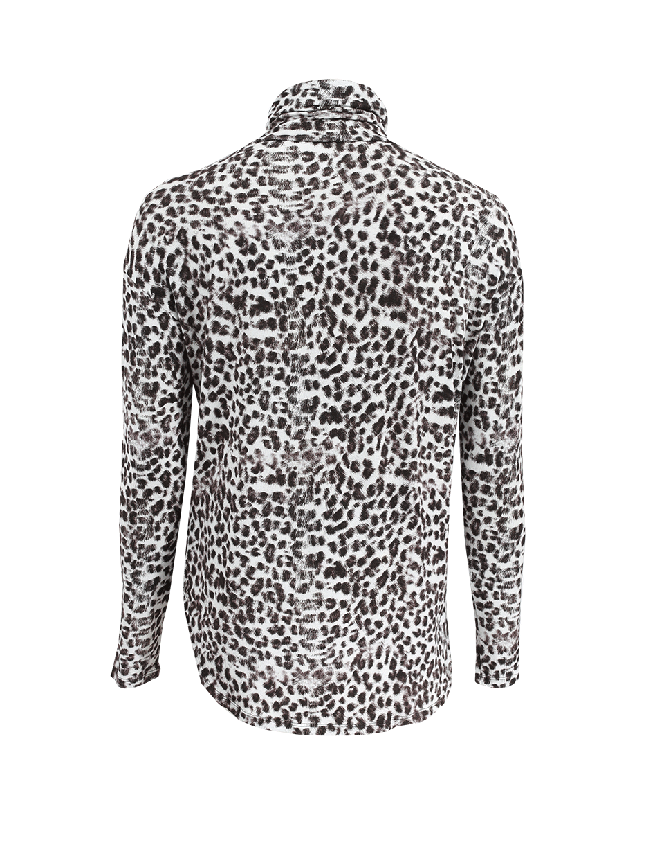 MAJESTIC FILATURES-Leopard Print Turtleneck-