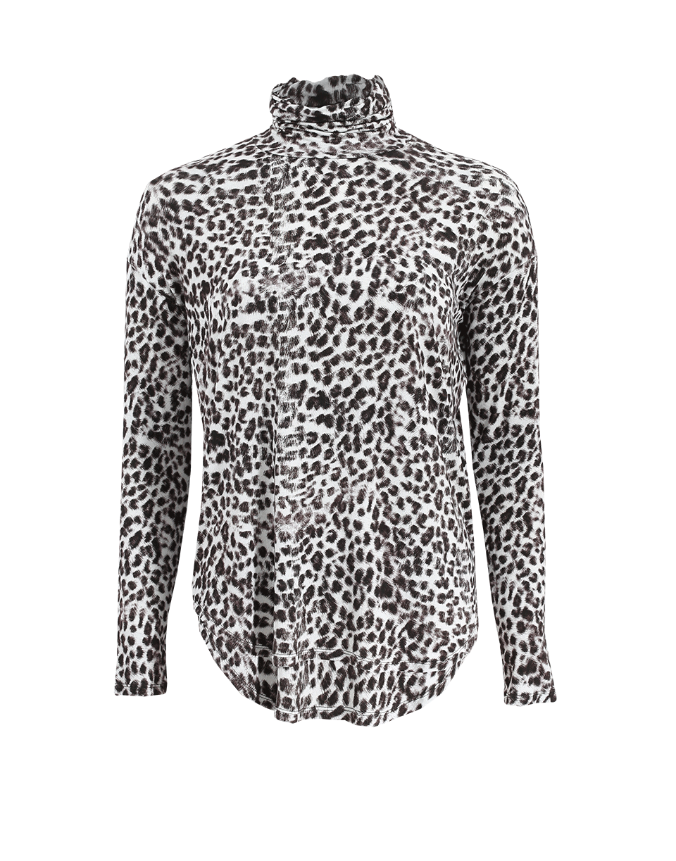 MAJESTIC FILATURES-Leopard Print Turtleneck-