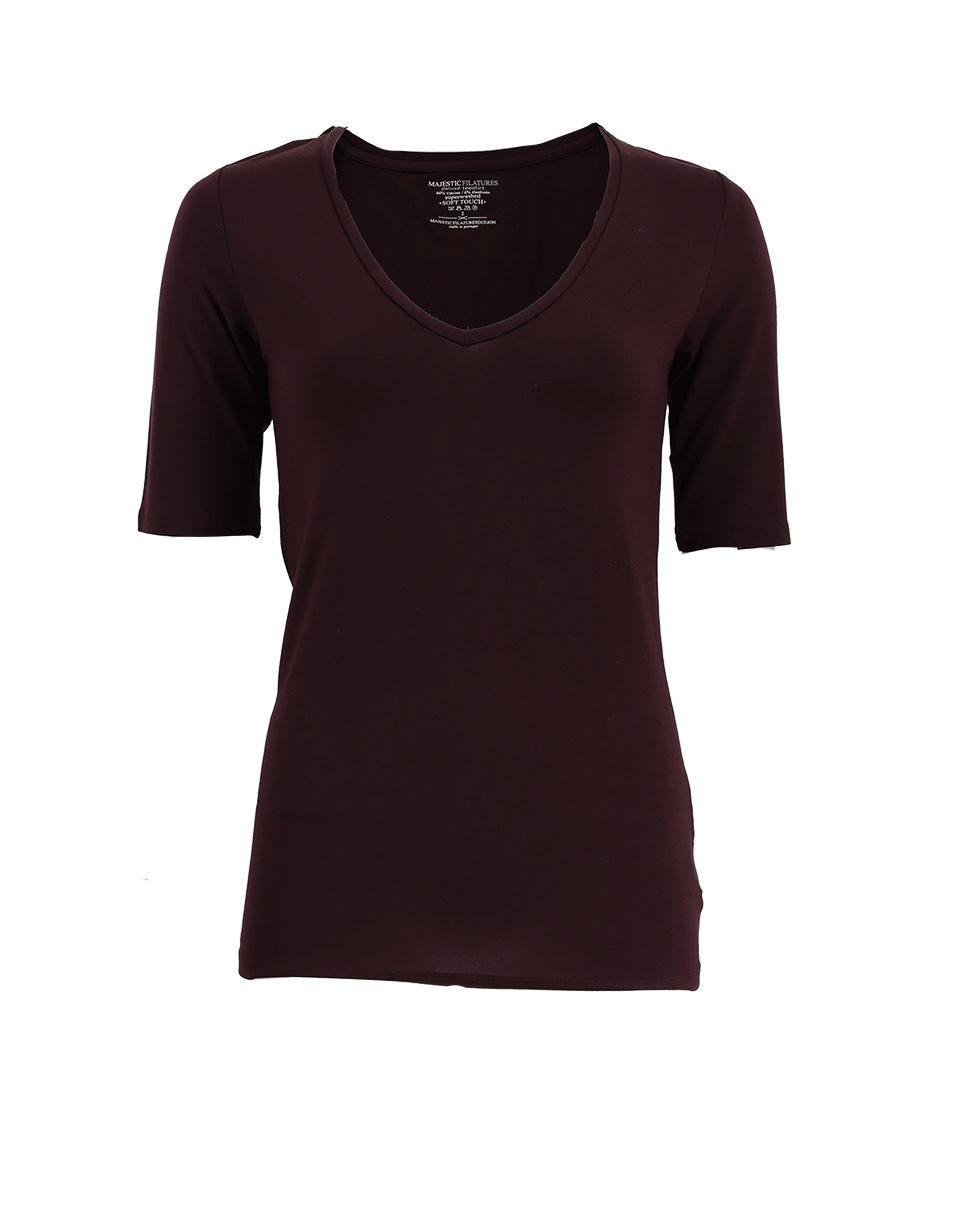 MAJESTIC FILATURES-V Neck Tee-