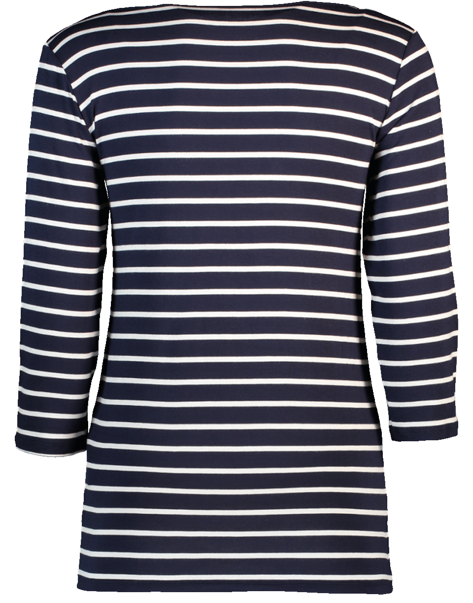 MAJESTIC FILATURES-Fitted Striped Tee-