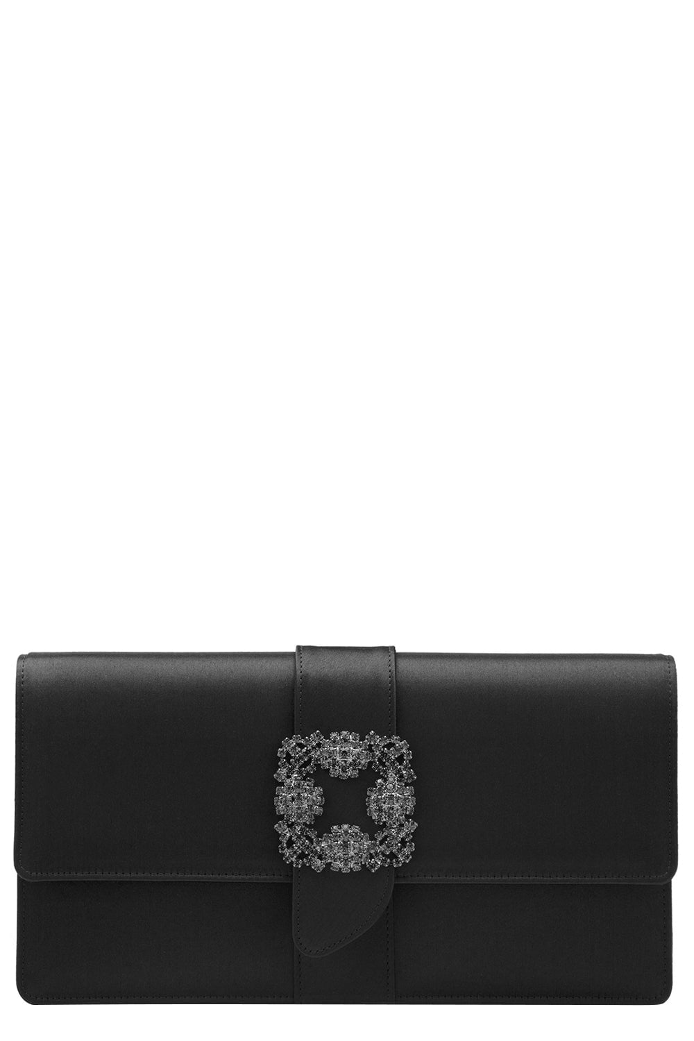 MANOLO BLAHNIK-Capri Clutch - Black-BLACK