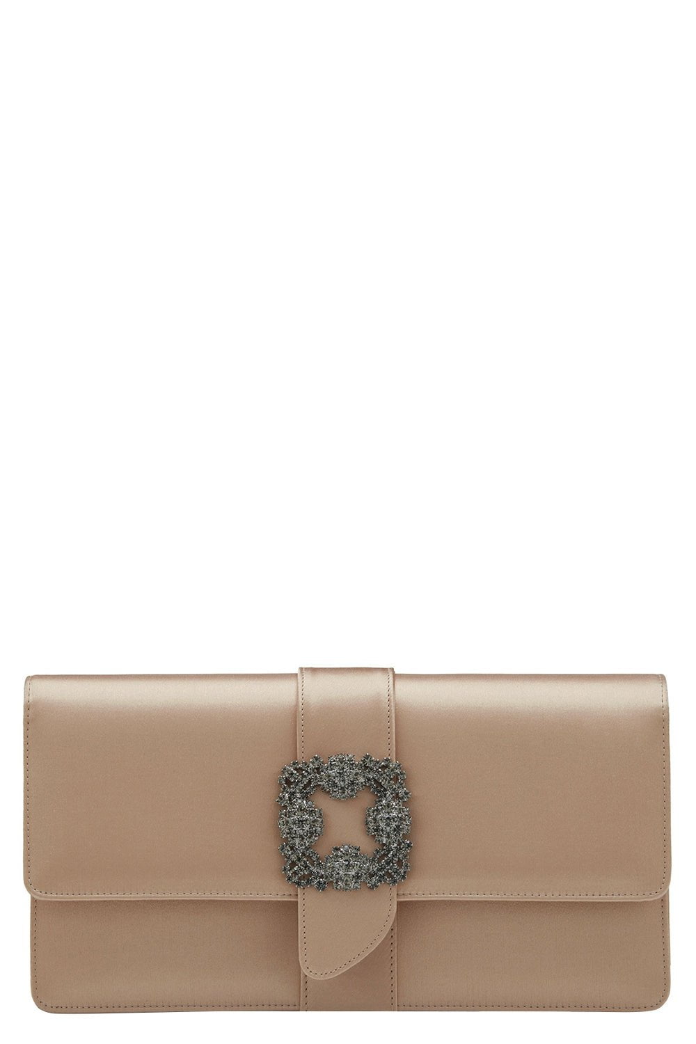 MANOLO BLAHNIK-Capri Clutch - Nude-NUDE