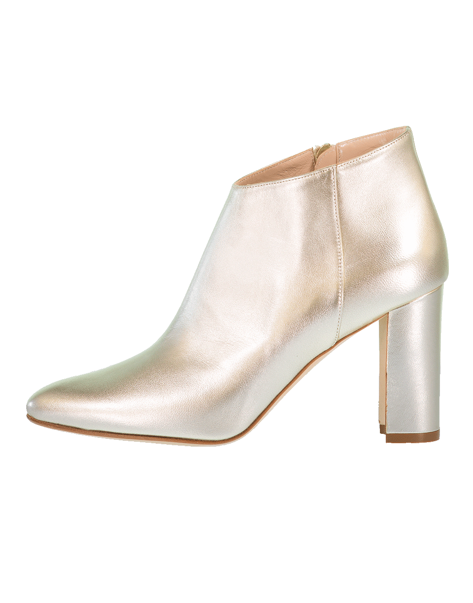 MANOLO BLAHNIK-Brusta Metallic Pointed Toe Bootie-
