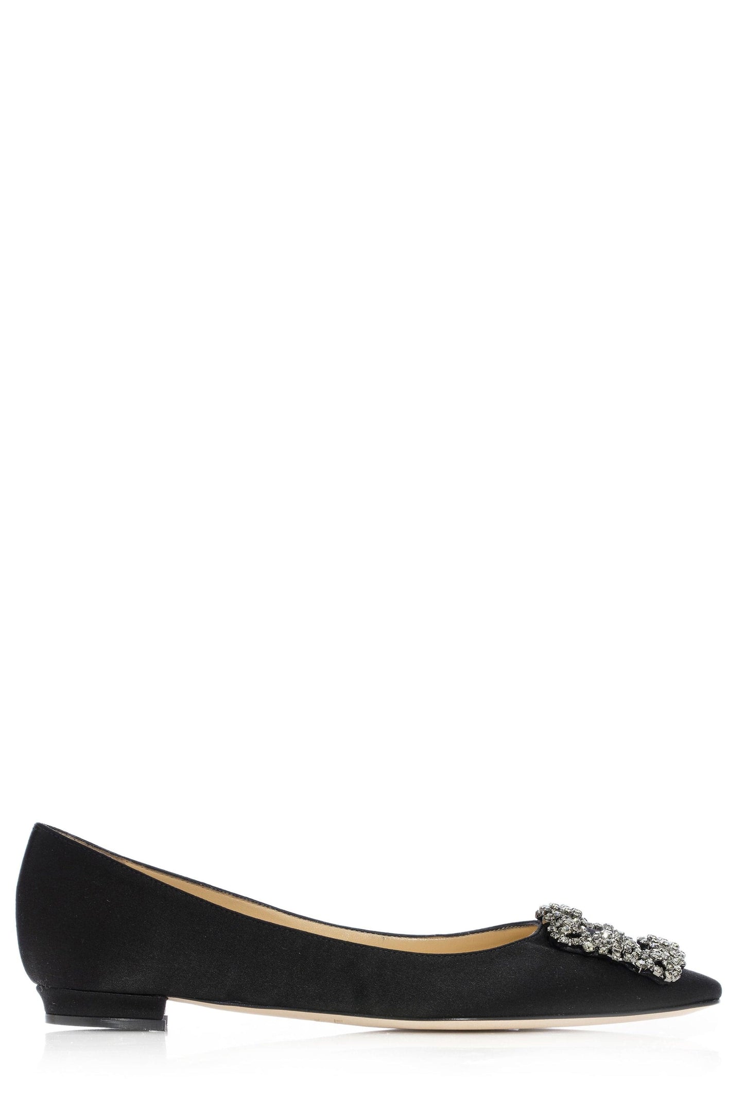 MANOLO BLAHNIK-Hangisi Flat - Black-