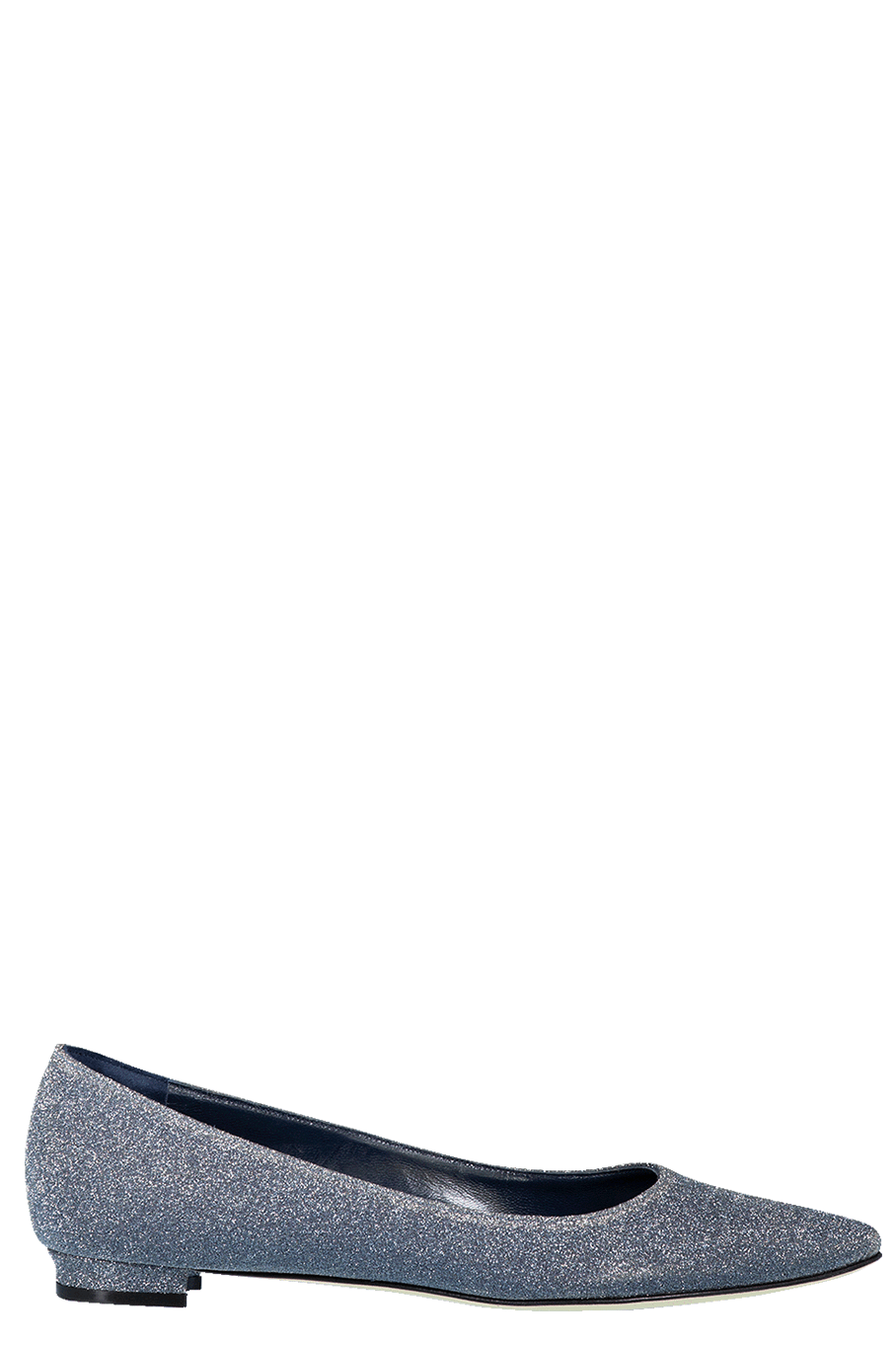 MANOLO BLAHNIK-Titto Glitter Ballerina Flat-