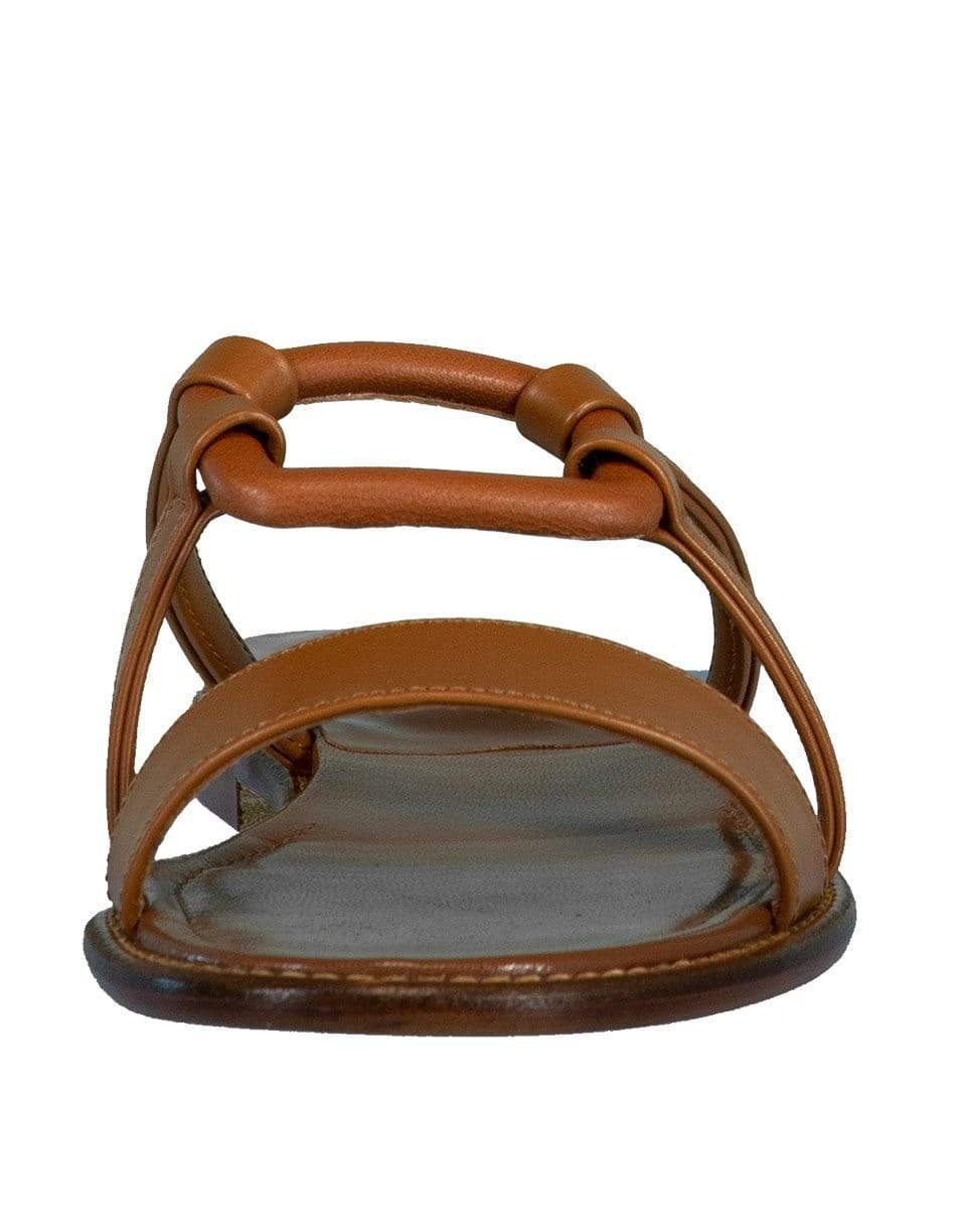 MANOLO BLAHNIK-Caramel Oratasa Flat Sandal-