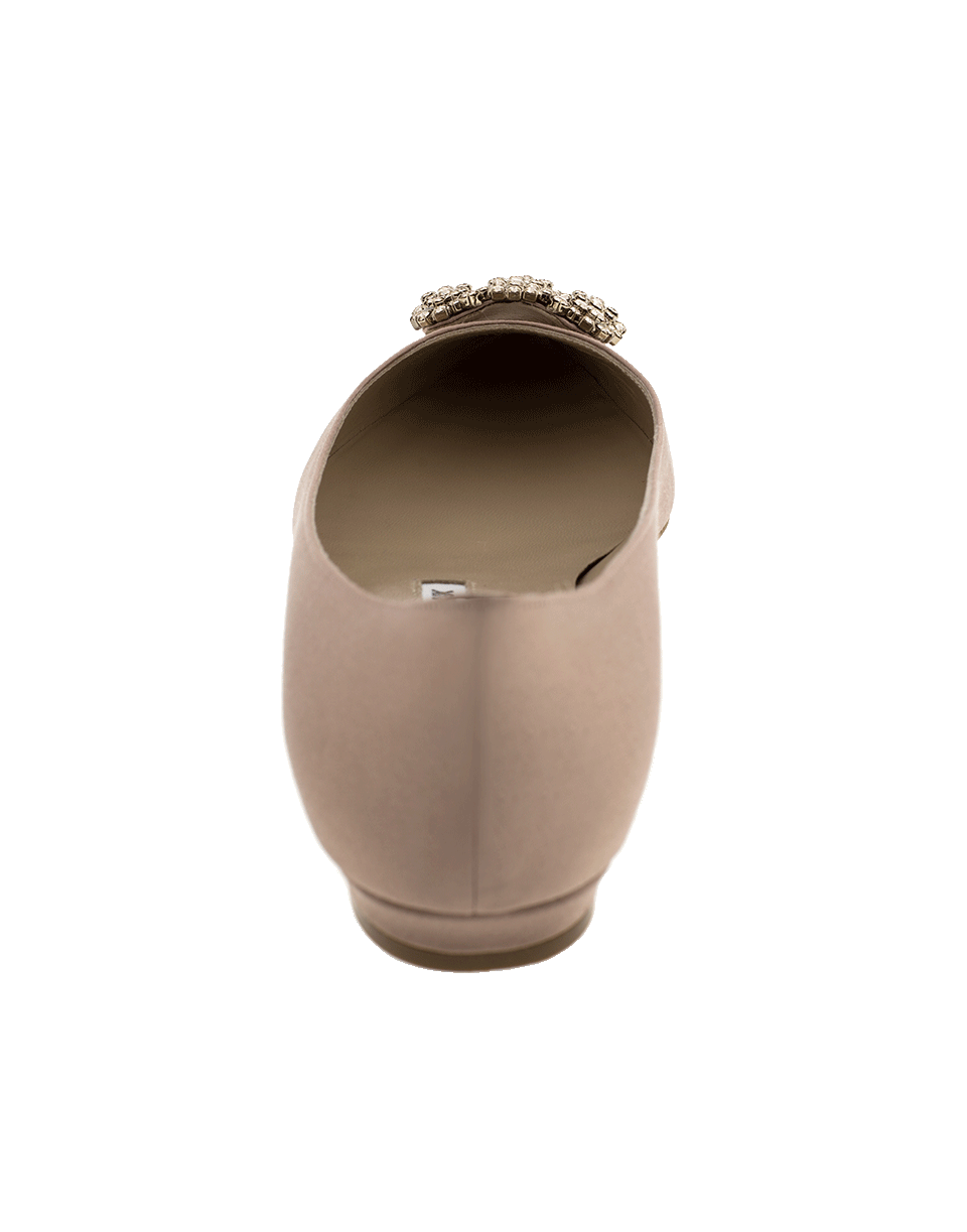 MANOLO BLAHNIK-Jewel Toe Satin Flat Shoe-