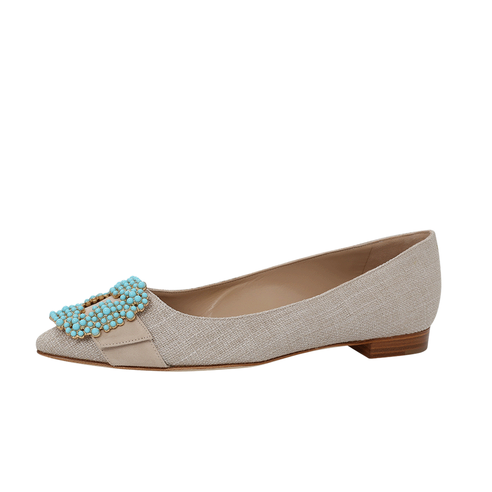 MANOLO BLAHNIK-Gibi Flat-