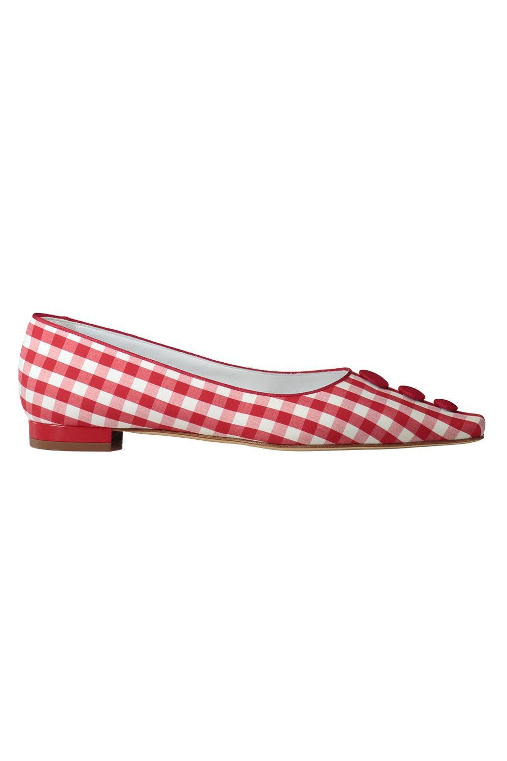 Alexa Flat Pump-RED-36.5-SHOEFLAT SHOE-MANOLO BLAHNIK