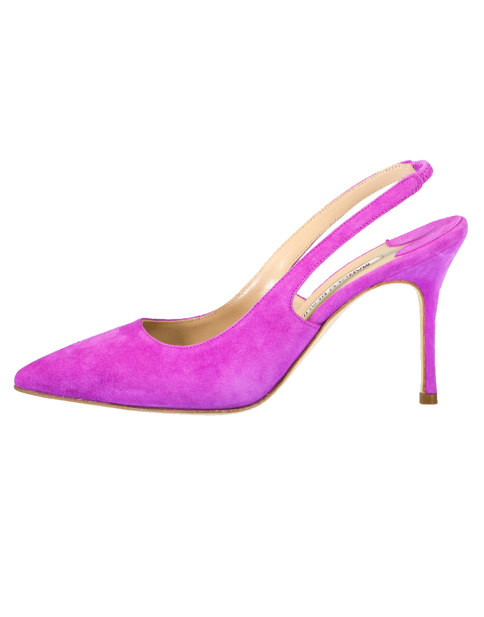 MANOLO BLAHNIK-Allura Suede Slingback-