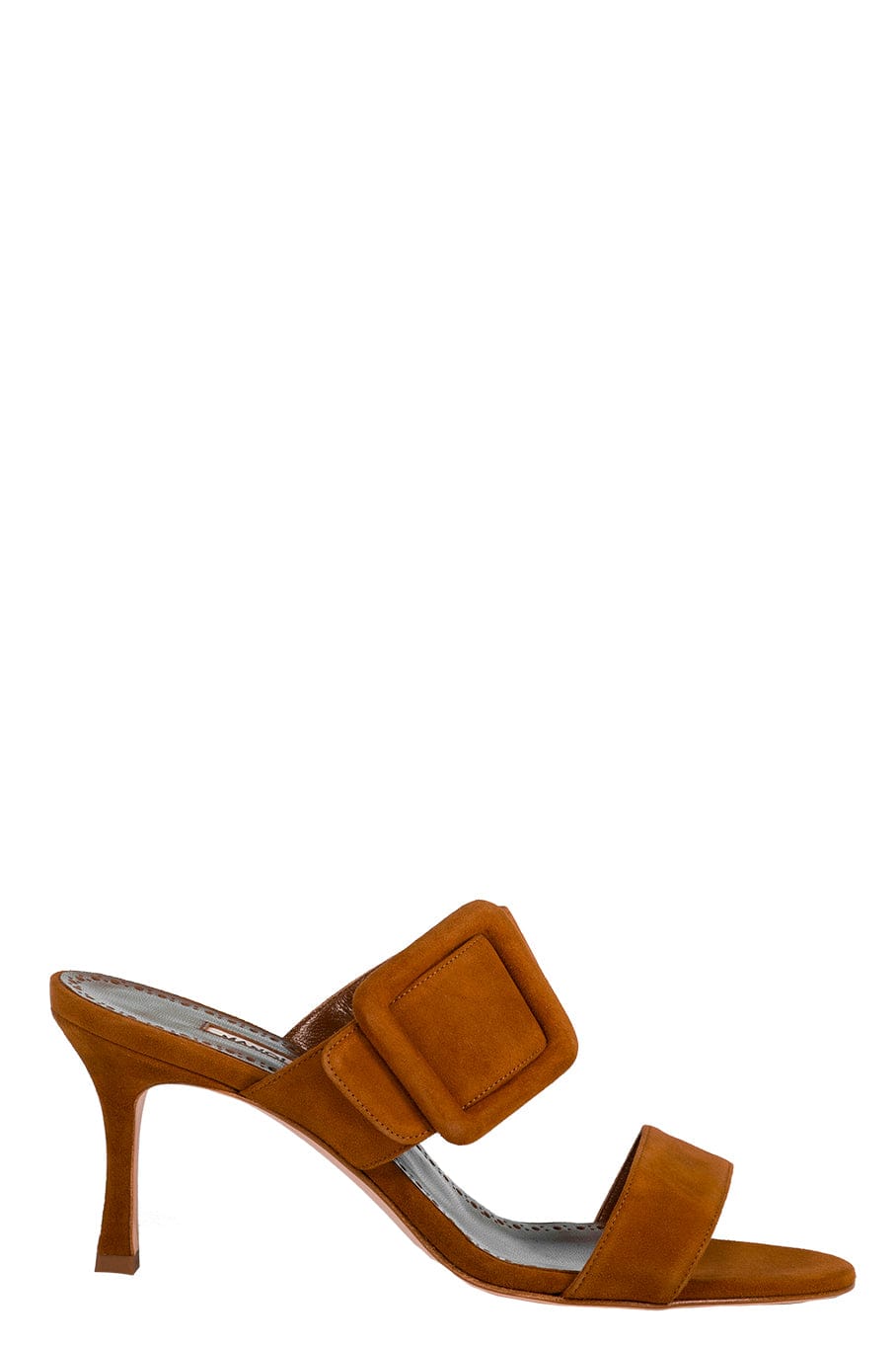 MANOLO BLAHNIK-Gable Suede Buckle Mule-