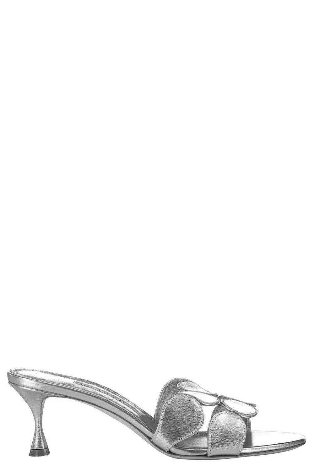 Haribal Mule - Silver-SILVER-36.5-SHOEMULE-MANOLO BLAHNIK