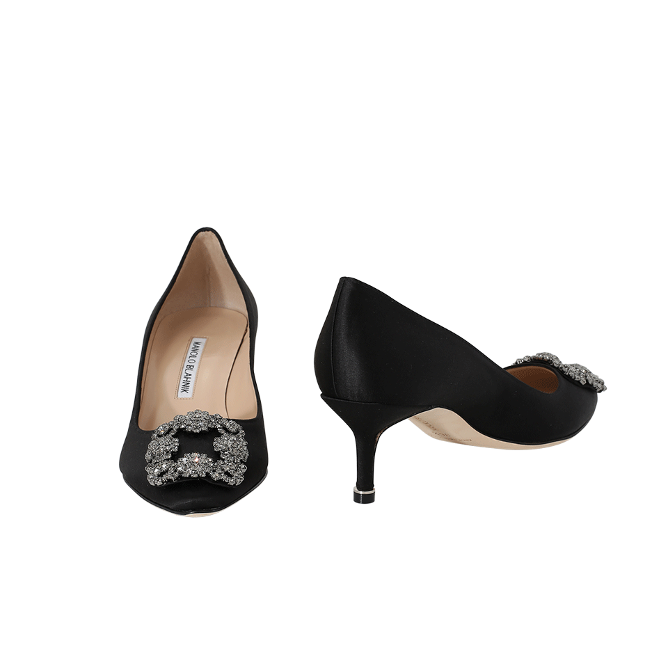 MANOLO BLAHNIK-Jewel Toe Satin Pump-