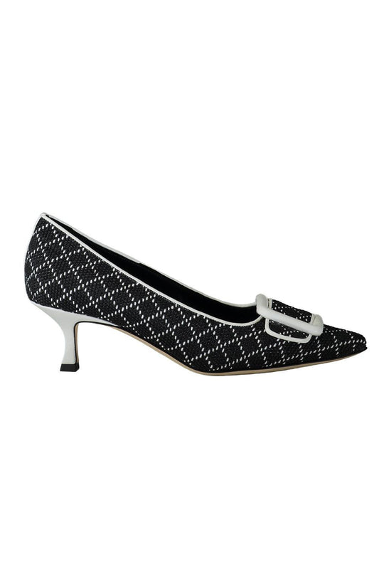 Maysale Pump - Black White-BLACK-35.5-SHOEPUMP-MANOLO BLAHNIK