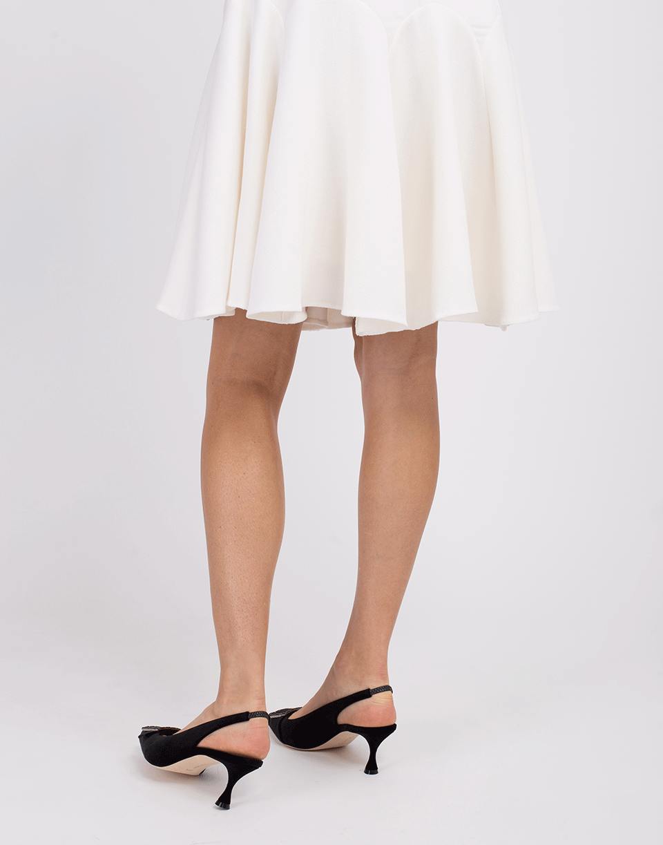 MANOLO BLAHNIK-Black Dolores Buckle Slingback-