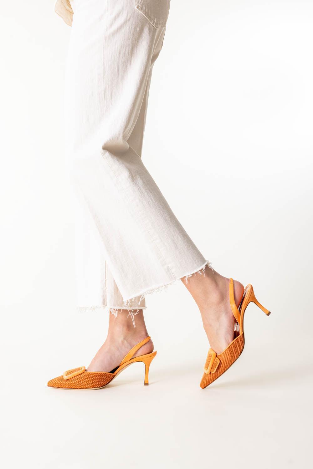 Mayslibi Slingback Pumps - Boramora Raffia-BORAMORA-36-SHOEPUMP-MANOLO BLAHNIK